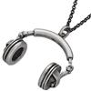 EMMANUELA handcrafted for you 925 collana in catena rolò argento sterling per gli uomini ciondolo per gli uomini collana cuffie, auricolari, musica, gioielli regalo hip hop dj rapper