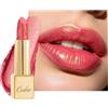 Oulac Rossetto Metallizzato Lucido Corallo, Rossetti Glitter Senza Profumo, Perlato e Brillante, Colore Intenso Lunga Durata, Formula Idratante Nutre le Labbra, Vegan & Senza Glutine, 25 Viva La Vida