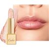Oulac Rossetto Metallizzato Lucido Pesca, Rossetti Glitter Senza Profumo, Perlato e Brillante, Lucentezza Duratura, Formula Idratante Nutre le Labbra, Vegan & Senza Glutine, 26 Free to be
