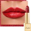 Oulac Rossetto Metallizzato Lucido Rosso, Rossetti Glitter Senza Profumo, Perlato e Brillante, Colore Intenso Lunga Durata, Formula Idratante Nutre le Labbra, Vegan & Senza Glutine, 12 Cherry Bomb