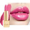 Oulac Rossetto Metallizzato Lucido Rosa, Rossetti Glitter Senza Profumo, Perlato e Brillante, Colore Intenso Lunga Durata, Formula Idratante Nutre le Labbra, Vegan & Senza Glutine, 17 Sweet Lolita