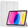 ProCase Cover iPad 11 Generazione A16 11 Pollici 2025/iPad 10 Generazione 10,9 Pollici 2022,Custodia con Portapenna Auto Sonno/Veglia -Glitter Argento