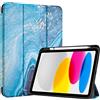 ProCase Cover iPad 11 Generazione A16 11 Pollici 2025/iPad 10 Generazione 10,9 Pollici 2022,Custodia con Portapenna Auto Sonno/Veglia -Sabbia Verde