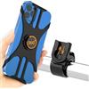 Rouclo Porta Cellulare Bici, Universale Supporto Smartphone per Bici 360° Rotabile, Staccabile Telefono Porta per MTB Moto Bicicletta Compatibile con iPhone 17/16/15/14, Smartphone 4.5"-7.0" (Nero-4)