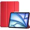 ProCase Cover per iPad Air 11 Pollici M4 2026/M3 2025/M2 2024 - Custodia Smart con Supporto Ricarica Pencil 2, Leggera con Auto Sleep/Wake, Rosso