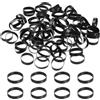 PATIKIL 80 Pezzi Anelli in Silicone per Cavi 1,3 Fascette Elastiche Nero | Legacci per Cavi Domestici, per Articoli da Ufficio, Piatte