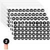 Mozeat Lens 12 Fogli Numeri adesivi da 1 a 200 Numeri adesivi neri Vinile autoadesivo Piccoli numeri Etichette adesive per inventario Smistamento Organizzazione Scatole di stoccaggio, 2,5 cm, 600 pez