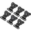 QUARKZMAN 6Pezzi Farfalla Twist Latch, 1.97 Pollici Lega Molla Twist Latch Keeper Toggle Clamp Farfalla Draw Latch per Custodia Scatole Valigie Scatola di Legno, Nero