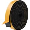 Zayejod Nastro in schiuma, Neoprene in schiuma larga in gomma espansa Autoadesivo Nastro di tenuta Anti-Vibrazione, Collisione, Insonorizzazione, Isolamento Antiurto per Finestre, Porta, Auto