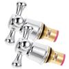 Homoyoyo Manopole a Croce Eleganti per Rubinetto Caldo e Freddo Colore in Ottone e Acciaio Inossidabile, a Croce Eleganti 1/2 Pollice 2 Pezzi Affidabili per Lavello Cucina e Lavabo