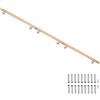 V2Aox Corrimano in Legno Di Faggio, Ringhiera Per Scale, Da Parete, Montaggio Laterale, Lunghezza 80- , Lunghezza:, 450 Cm, 500 Cm