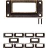 FUXXER 10 x etichette per armadietti farmacisti, design bronzo antico, 62 x 29 mm
