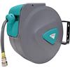 UISEBRT Avvolgitubo per aria compressa, 20 m, avvolgitubo automatico con attacco rapido, colore grigio