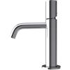 doporro Miscelatore Monocomando per Lavabo Bagno Senza Leva, Rubinetto con Flessibili Acqua Calda Fredda in Ottone Cromato H 20,7 cm WAO-7701