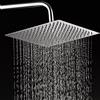 KUNGYO 304 Acciaio Inox Ultra Sottile Soffione Doccia Docce fisse Quadrata Diametro 20CM(8 Pollici)
