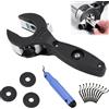 GOEDCH Tagliatubi da 8 a 29 mm: set di tagliatubi a cricchetto, 3 lame, tagliatubi e 10 testine di taglio, tagliatubi a cricchetto per tubo di rame (nero)