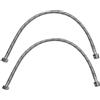 AERZETIX - Set di 2 tubi di alimentazione 1000mm 1/2'' maschio/femmina - tubo flessibile di collegamento - raccordi flessibili per rubinetto/miscelatore/bagno/cucina - C51080