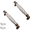 SYDARSYN 2 Pezzi Maniglie Ceramica Maniglia per Mobili Vintage Maniglie Armadio Vintage Maniglie per Mobili Cucina Cassetti Camera da Letto, in Ceramica Lega di Zinco (128mm,B)