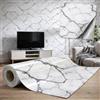 I K H E Malarka 1,8 m² Rivestimento adesivo in PET 60 x 300 cm - Pellicola decorativa effetto marmo - Rotolo impermeabile e di facile manutenzione per parete e soffitto (YP-117)