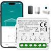 BORDEAG Apricancello Smart, Interruttore Tapparelle WIFI, 40 x 40 x 20 mm Modulo Interruttore Smart per Garage, Apriporta WiFi Garage Door Opener per Porta Garage, Controllo App Tuya, Controllo Vocale