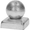 LogistSystem Capo per palo quadrato con sfera da 80 mm per pali di recinzione 80x80 mm | Acciaio zincato | Forma piramidale | Tappo di copertura per pali di legno | 1 pezzo | Protezione per pali e palo, cappuccio