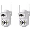 K2 STORE - TELECAMERA IP CAM PTZ WIFI DOPPIA LENTE 2 PEZZI CAMERA DOME WIRELESS ESTERNO SPEED ZOOM CON APPLICAZIONE ICSEE PER AMBIENTI INTERNO ED ESTERNI