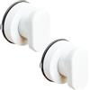CTForest 2 Pezzi Maniglia Porta Ventosa, Maniglia Ventosa, Maniglia Ventosa Bianco, Adatta per Armadi, Porte in Vetro, Cassetti, Coperchio WC(Bianco)