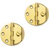 inferramenta Set Cerniere per Mobili Antichi Ottonata | 40x43 mm | Con Battuta e Basetta | CP89+CP81 (2)