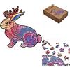 FANTASY PUZZLES Puzzle Di Legno Jackalope 300 Pezzi 40x40cm Fantasia, Forma Unica