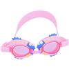 Zisemeil Occhialini da nuoto per bambini, motivo pesce rosa, anti-appannamento, design con cartoni animati per bambini