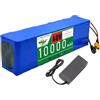WILLQ Pacco Batteria al Litio 48V 10Ah (10000mAh) per Bicicletta Pieghevole, con BMS Integrato da 30A, connettore XT60 e Caricabatterie.