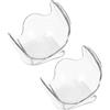 OUNONA Clip per Palline da Tennis da Cintura, 2 Pezzi Trasparenti in Materiale Resistente, Supporto Portatile per Allenamento e Partite, Accessorio Tennis per Uomo e Donna