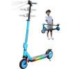 RCB R12 MAX Monopattino Elettrico per Bambini 6-12 Anni, Max 18Km/h & 15 km, Sospensione,Manubrio Regolabile, Luce Arcobaleno, 7 Pieghevole E-Scooter,Display a LED, Regalo per Bambini (Nero)
