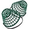 KHBUAB Set di 2 Cestini in Nylon Verde per Palline da Golf Contenitori Portatili Capacità Elevata Secchi da Golf per Uso Esterno