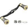 FytStycale Manovella Doppia in Fibra di Carbonio Leggero Maniglia Mulinello Alluminio 7x4 Mm Compatto , Canna Di Fucile Oro