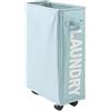 SQQCREATO Porta Pesi Palestra Casa 1/2/3 pezzi Cesto for la biancheria sporca con ruote for pieghevole Organizzatore for vestiti for casa Tappetino(Blue-1PC)