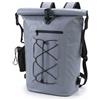 Fxzqgnh Zaino da Rafting in PVC Grande Capacità Zaino da Nuoto Impermeabile Chiusura Arrotolata Attrezzatura Outdoor per Avventura All'aperto, Spiaggia, Grigio, Grigio, 25L