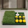 SZLIFE Rete da Chipping Pieghevole e Resistente, 3 Bersagli, 55x64x68cm, per Allenamento Indoor e Pratica del Chipping a Casa, 30 * 30 Double Grass Hitting Mat Set