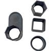 Tidevib Portagesso magnetico da biliardo con clip per cintura, custodia per gessetti cubici cilindrici esagonali ottagonali, in plastica leggera, accessorio per piscina, giocatori, allenatori, nero