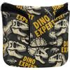 SyXIOP Dinosauro fossili Bone Black Expert Archeology Mallet Style Putter Cover magnetica Golf Putter Copritesta per mazze e quadrati in pelle PU