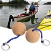 Tidevib Confezione da 2 portachiavi galleggianti a sfera da 50 mm, con corda, in EVA, per kayak, barca a vela, alta visibilità, sicurezza in acqua, colore nero