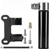 VIRELLO Pompa per bici portatile, ad alta pressione, 120 psi, mini aria con tubo staccabile, lega di alluminio per valvole Prestaand, CompactforCycling, nero