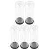 Hemobllo 5 Pezzi Contenitore Portatile per Palline da Tennis in Pvc Nero, Riutilizzabile e Resistente All'usura, Adatto a Molteplici Scenari Sportivi
