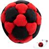 Generic Sacco a pelo all'uncinetto, con non facile da deformare, 7 x 7 x 7 cm, palla da calcio con motivo a calcio, gioco artigianale per lancio all'aperto, costruzione a maglia morbida, per spiaggia, cortile