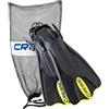 Cressi Palau SAF + Borsa a rete, Nero/Giallo, XS/S