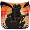 SyXIOP Sunset Frog Guitar Fun Golf Putter Mallet Head Cover Magnetica Snap Golf Putter Putter Copritesta per mazze e Piazza Impermeabile PU Pelle