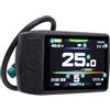 Socobeta Pannello Ciclistico LCD con Ricarica USB e Retroilluminazione per Biciclette Elettriche, Adatto Ai Controller KT, ABS Leggero e Robusto