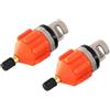 CFCMZTZPED Adattatore for pompa gonfiabile for kayak for valvola dell'aria for barca a remi in plastica da 2 pezzi for paddle board(Orange)
