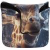 SyXIOP Funny Giraffe 3D Animal Mallet Style Putter Cover con Chiusura Magnetica Putter Putter Copritesta per Mallet Square PU Pelle Impermeabile
