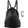EASYKEENECOM EASYKEEN.COM Borsa in tessuto con cordoncino, borsa da ginnastica impermeabile e zaino con cordoncino, borsa per lo sport e il nuoto, zaino da palestra per uomo e donna, ideale per la scuola, i viaggi
